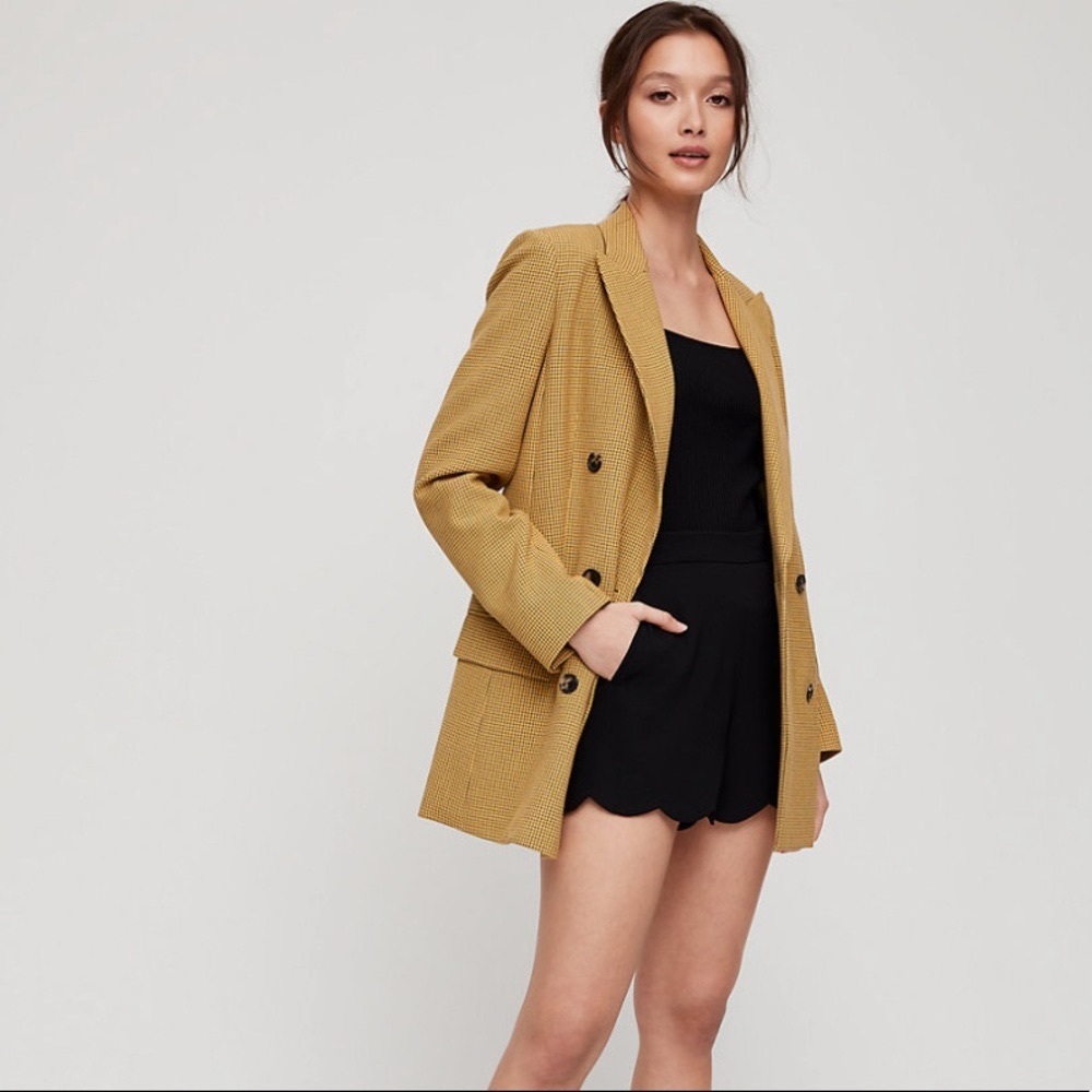 Wilfred Margaux Blazer in yellow by Aritzia